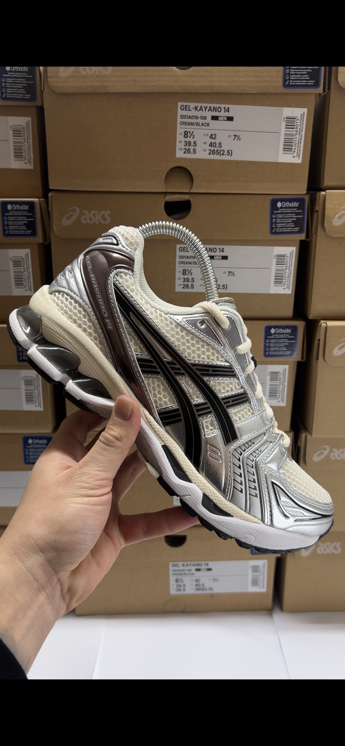 ASICS GEL-KAYANO 14 CREAM BLACK