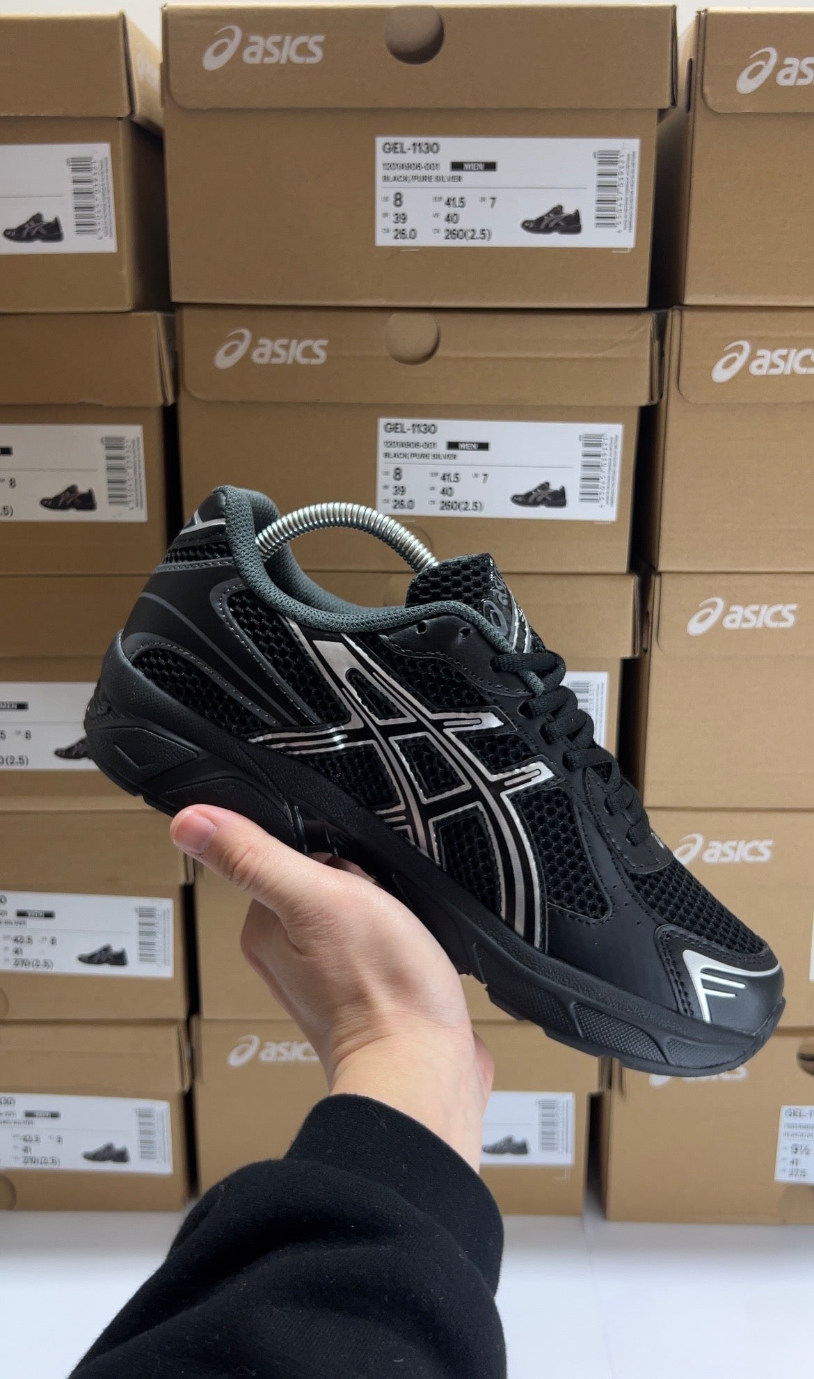 ASICS GEL-1130 BLACK PURE SILVER